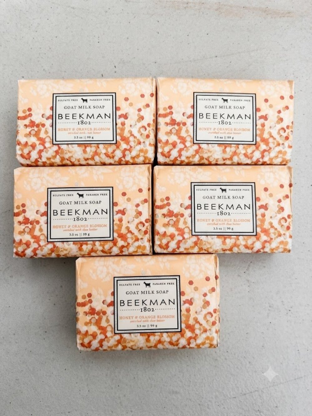 Beekman 1802 Honey & Orange Blossom Goat Milk Soap (5-Bar Bundle)